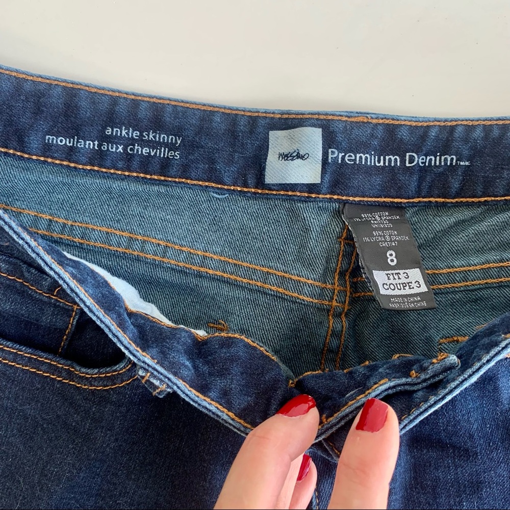 MASSIMO Premium Denim Skinny Ankle Jeans Size 8 - Picture 7 of 8